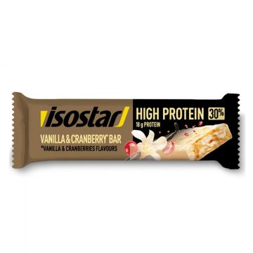 High Protein 30% Протеиново барче Vanilla Cranberry х55 г Isostar