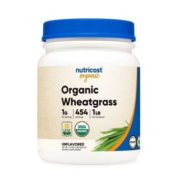 Пшенична трева Органик, на прах х454 g Nutricost