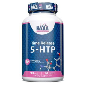 Haya Labs 5-НТР Time Release за качествен сън 100 мг х60 капсли
