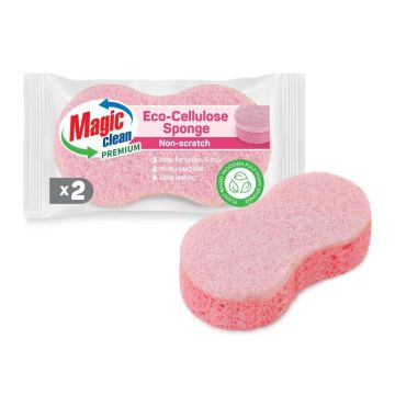 Magic Clean Premium Eco Домакинска гъба за деликатни и раними повърхности x2 броя