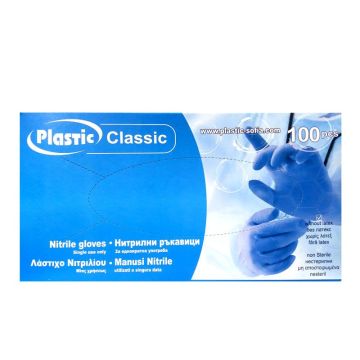 Plastic Еднократни ръкавици от нитрил, цвят син, размер, размер XL х100 броя