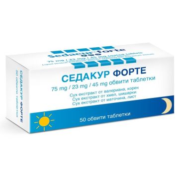 Седакур Форте при безсъние и стрес х50 таблетки Schaper&Brumer