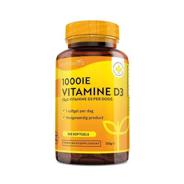 Витамин D3 1000IU (25 ug) х365 меки капсули Nutravita