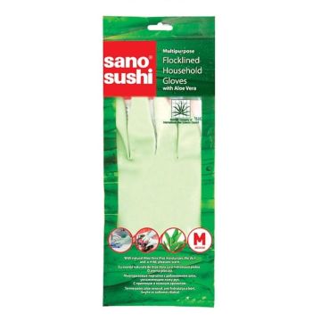 Sano Sushi Домакински гумени ръкавици с алое вера x1 чифт, размер M