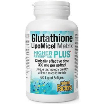 Глутатион LipoMicel Matrix мощен антиоксидант 300 mg х90 софтгел капсули Natural Factors