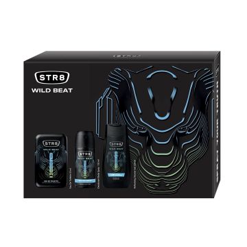 STR8 Wild Beat Комплект за мъже Тоалетна вода, Дезодорант спрей и Душ гел за тяло