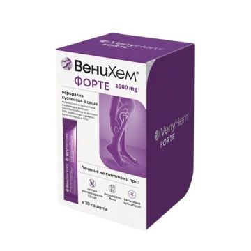ВениХем Форте за вени и капиляри 1000 мг х30 сашета Hegen Pharma