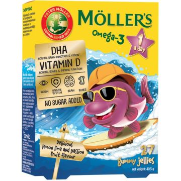 Moller's Омега-3 желирани рибки с вкус на маракуя х 27 броя