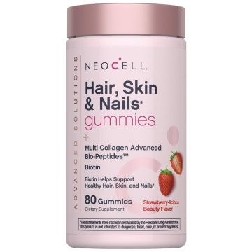 Коса, кожа и нокти Gummies с вкус на ягода х80 желирани таблетки NeoCell