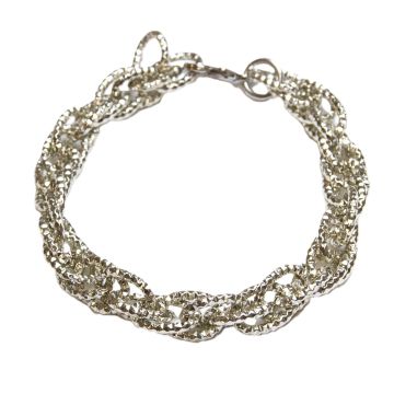 Farma Bijoux Хипоалергенна сребърна гривна с диамантена форма
