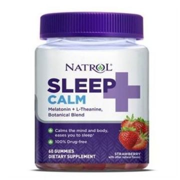 Sleep+ Calm Мелатонин, с аромат на Ягода х60 желирани таблетки Natrol