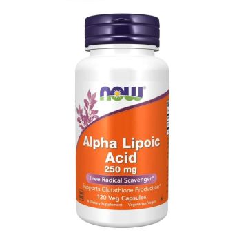Алфа-липоева киселина 250 мг x120 капсули, Now Foods