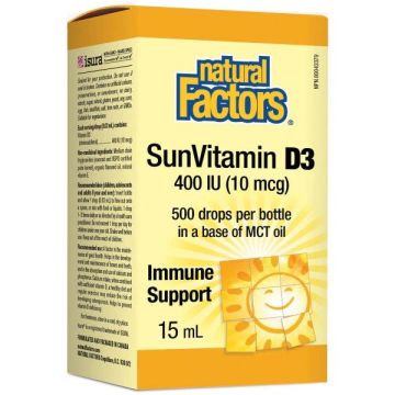 Течен витамин D3 400 IU х15 мл Natural Factors