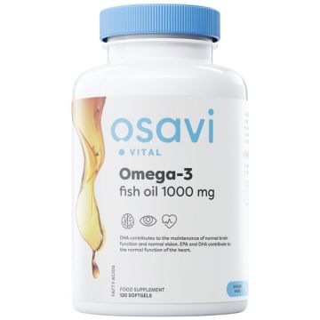 Омега-3 рибено масло, Молекулярно дестилирано 1000 mg х120 меки капсули Osavi