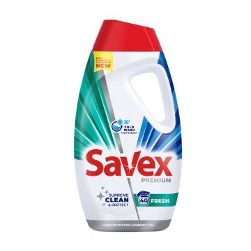 Savex Premium Fresh Течен перилен препарат за цветни дрехи x1,8 л, 40 пранета