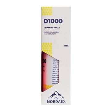 Витамин D3 1000 IU Орален спрей х30 мл, 200 дози Nordaid