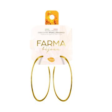 Farma Bijoux Хип-хоп обици с 18К златно покритие, CG907-60M