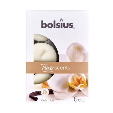 Bolsius True Scents Ароматни чаени свещи Vanilla x6 броя