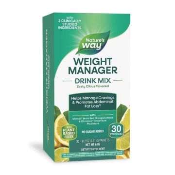 Weight Manager Формула за контрол на апетита, теглото и коремните мазнини, с вкус на цитрусови плодове х30 сашета Nature’s Way
