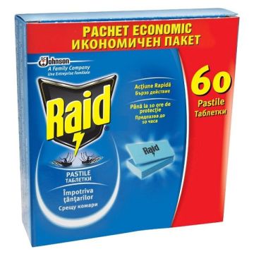 Raid Таблетки срещу комари x60 броя