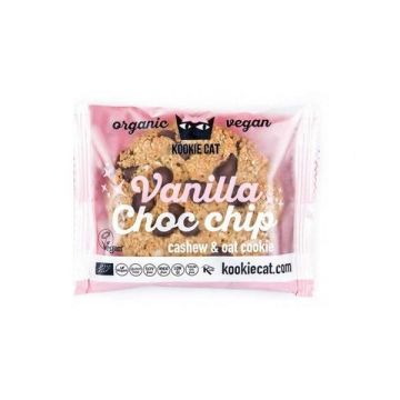 Kookie Cat Vanilla Choc chip Био веган курабийка с шоколадови парченца и ванилия x50 грама