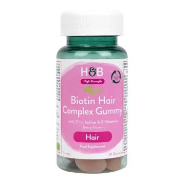 Биотин комплекс за коса х30 веган желирани таблетки Holland & Barrett