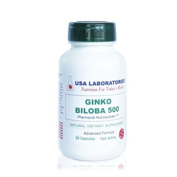 Гинко билоба 500мг х60 капсули USA Laboratories