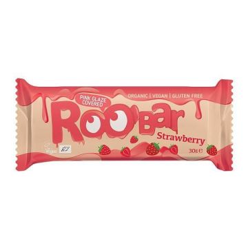 Roobar Pink Chocolate Strawberry Био ягодов бар, покрит с розов шоколад x30 грама
