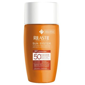 Rilastil Sun System Water Touch Слънцезащитен флуид за лице с много висока защита SPF50+ x50 мл