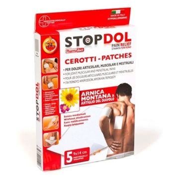 Stop Dol Pain Relief Пластир за облекчаване на болка с арника, дяволски нокът и върба x5 броя