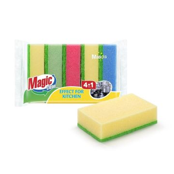 Magic Clean Домакинска гъба x4+1 броя