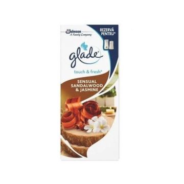 Glade Sensual Sandalwood & Jasmine Пълнител за микро спрей с аромат на сандалово дърво и жасмин x10 мл