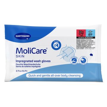 Hartmann MoliCare Skin напоени ръкавици за почистване х8 броя - 995074