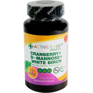 Червена боровинка, Д-маноза и Бреза х12 таблетки Active Care