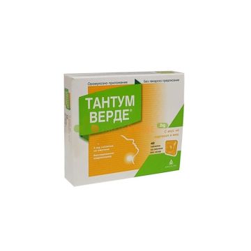 Тантум Верде с вкус на портокал и мед при възпалено гърло и болки в устната кухина 3мг x40 таблетки за смучене Angelini