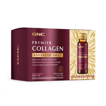 Premier Collagen Advanced Shot Течен морски колаген, с вкус на горски плодове 50 ml х10 флакона GNC