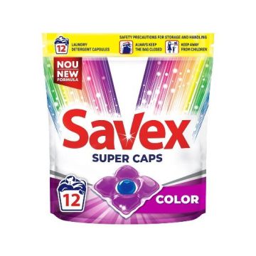 Savex Super Caps Color Капсули за пране на цветни тъкани x12 броя