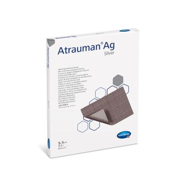 Hartmann Atrauman Ag Тюлена мазева превръзка със сребро 5x5 см x3 броя