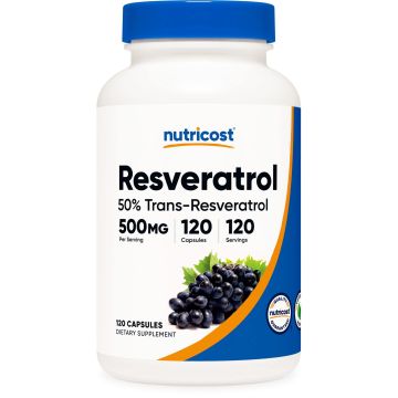 Ресвератрол в подкрепа на сърдечно-съдовата система 500 mg х120 капсули Nutricost