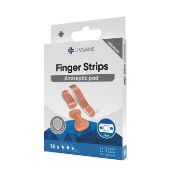 Livsane Premium Пластири за пръсти 3 размера х16 броя