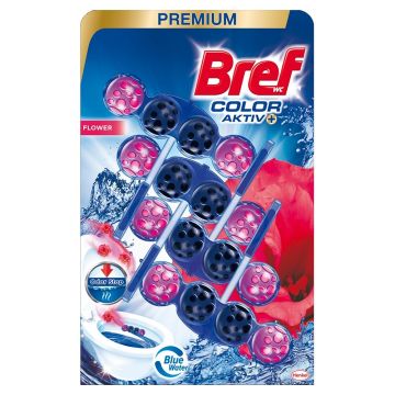 Bref Color Active Flower Твърдо тоалетно блокче x4 броя