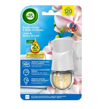 Air Wick Fresh Linen and White Orchid Електрически ароматизатор за въздух х19 мл