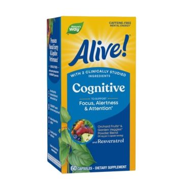 Alive Cognitive Когнитивна функция и фокус х60 капсули Nature's Way