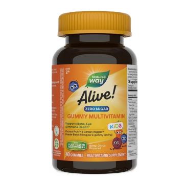 Alive Мултивитамини за деца, без захар х40 желирани таблетки Nature's Way