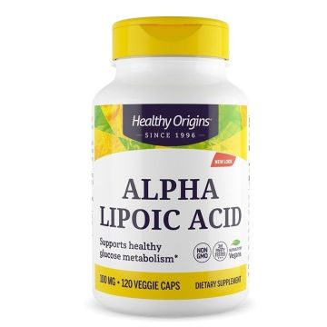 Алфа-липоева киселина 100 mg х120 веган капсули Healthy Origins