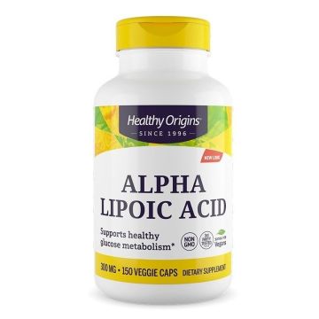 Алфа-липоева киселина 300 mg х150 веган капсули Healthy Origins