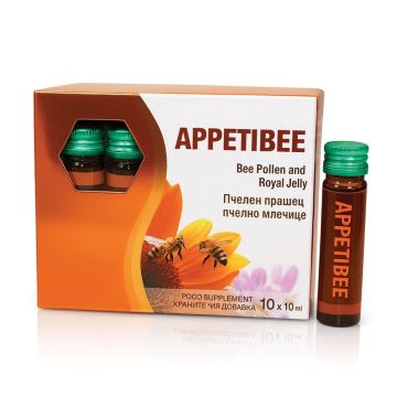 AppetiBee Пчелен прашец и пчелно млечице за апетит и енергия x10 флакона VitaSanus