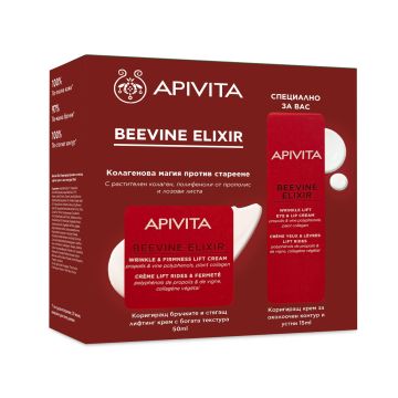 Apivita Beevine Elixir Комплект за лице Стягащ и коргирищ крем с богата текстура и Околоочен крем