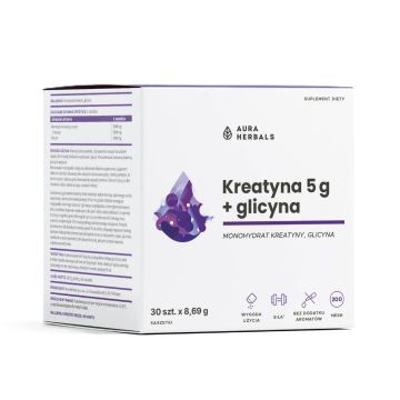 Креатин 5000 mg + Глицин 3000 mg х30 сашета Aura Herbals