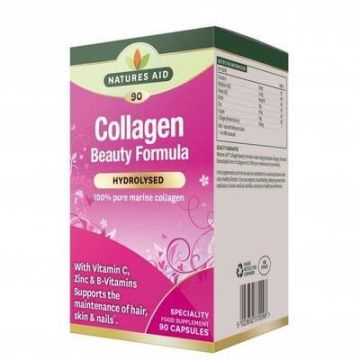 Collagen Beauty Formula Хидролизиран колаген с витамини и минерали за здравето на кожата х90 капсули Natures Aid
